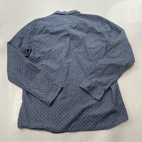 A-Frame men’s blue button down shirt M L124-22 - Picture 3 of 6